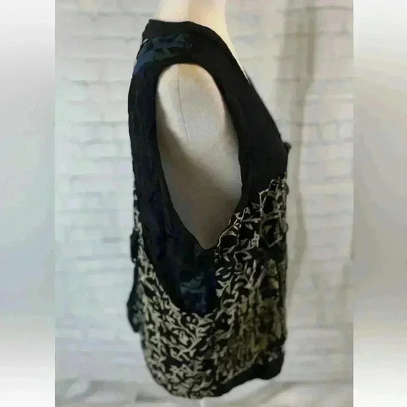 Orchid Lane Best Boho Buddha Hipster Vest Woman’s Size S/M Black Gold buttons - Picture 6 of 15